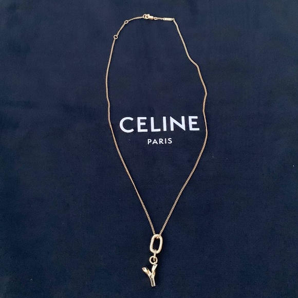 CELINE Golden Metal Necklace - Picture 6 of 12